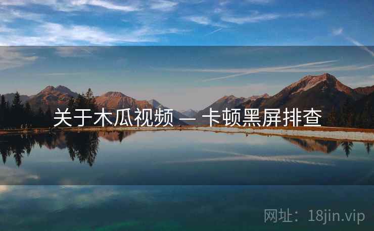 关于木瓜视频 — 卡顿黑屏排查