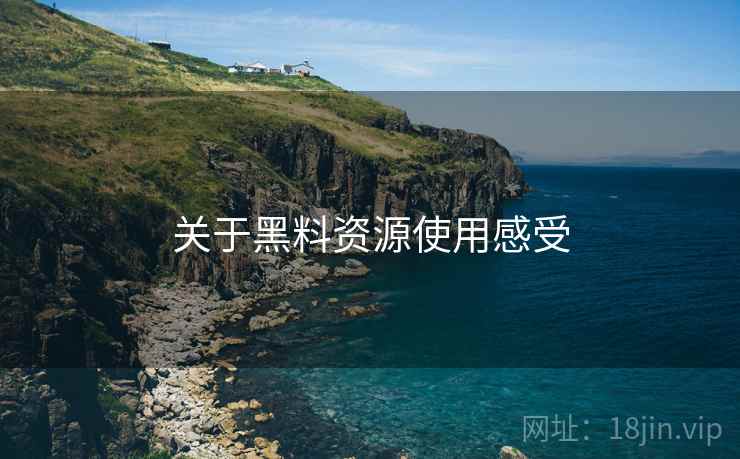 关于黑料资源使用感受 关于黑料资源使用感受